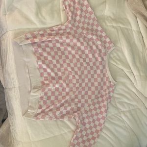Pink and White Checkered Sweatshirt (from Target)